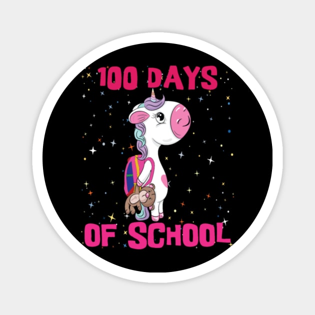 Happy Magical 100 Days Of School - Unicorn 100 Day Magnet by Kink4on